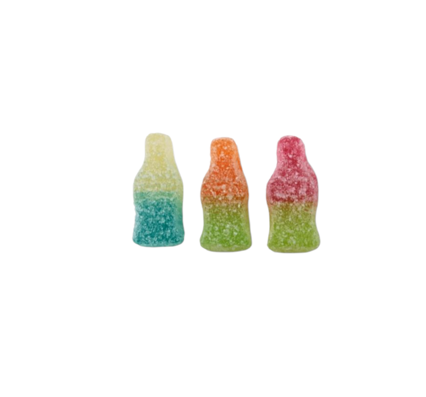 NEW SWEETS - IRON BREW BOTTLES, PINK & WHITE FIZZY STARS, FIZZY ABC LETTERS, GUMMY ABC LETTERS & TUTTI FRUTTI BOTTLES