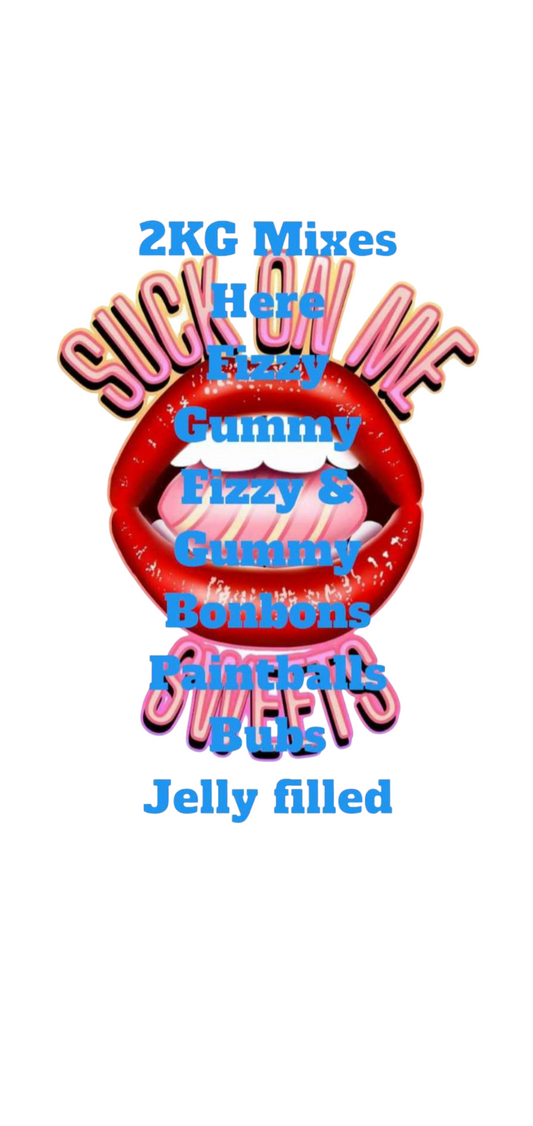 2kg Sweet Mixes - Fizzy, Gummy, Jelly Filled, Bon Bons, Gluten free & Vegan